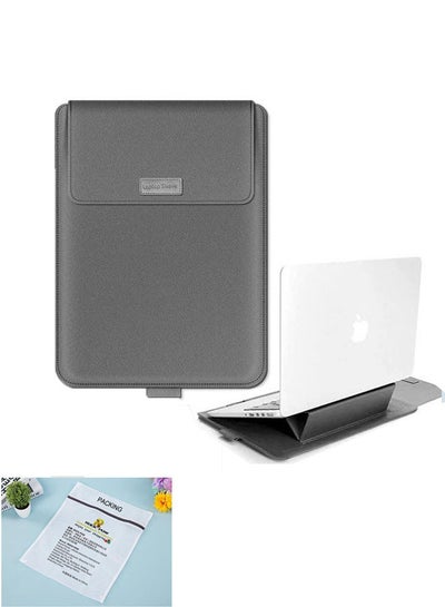 Buy Laptop Bag/Sleeve Case (15/15.6-Inches) Compatible With 3in1(Laptop Stand,Mouse pad) MacBook Pro Notebook Grey in Saudi Arabia