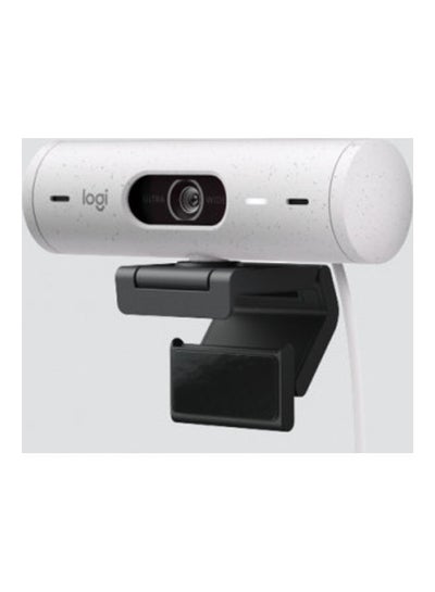 اشتري Brio 500 Full HD Webcam with Auto Light Correction, Auto-Framing, Show Mode, Dual Noise Reduction Mics, Webcam Privacy Cover, Works with Microsoft Teams, Google Meet Off White في الامارات