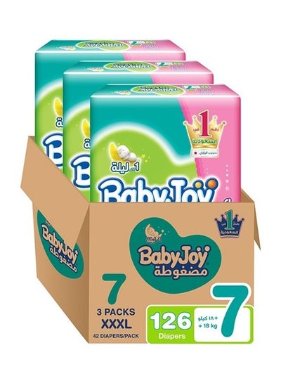 اشتري Compressed Diamond Pad, Size 7 3XL, 18+ kg, Giant Box, 126 Diapers في الامارات