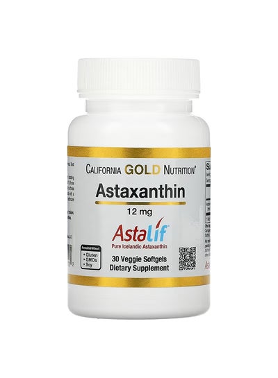Buy Astaxanthin Astalif Pure Icelandic - 30 Softgels 12 Mg in UAE