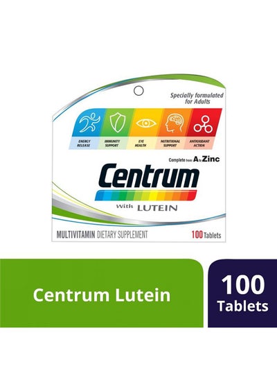 Buy Multivitamin Multimineral Dietary Supplement - Lutein -100 Tablets in UAE