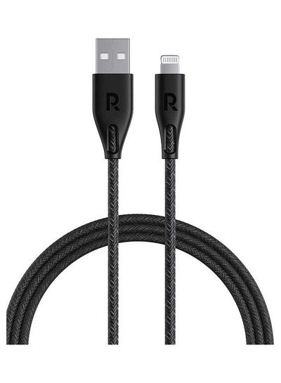 Buy Lightning Cable 1.2 Meter Nylon Black in UAE