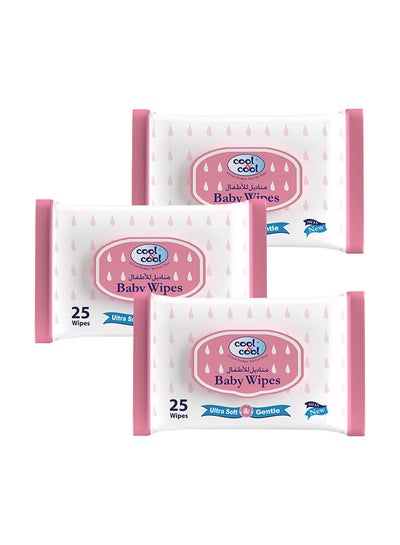 Buy Baby Wipes 25'S Pack Of 3 in UAE