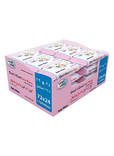 Buy Baby Wipes 72's - Pack Of 24 in UAE