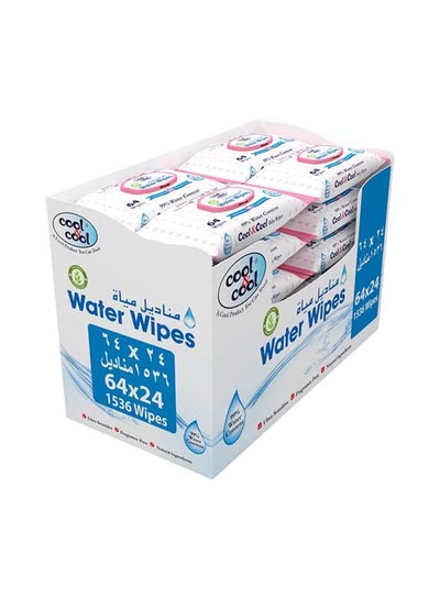 Buy Pack Of 24 Baby Water Wipes 64 Count in UAE