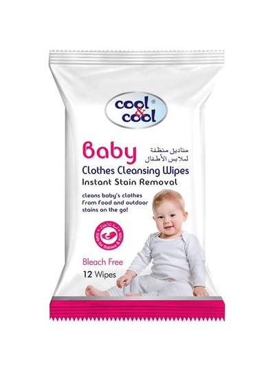 اشتري 12-Piece Baby Clothes Cleansing Wipes في الامارات