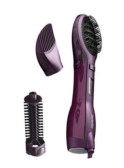 Buy Paddle Air Brush Airstyler, High-Octane 1000W Pro Styling Brush, Adjustable 2 Speeds & Temperature Settings For Quick Dry, Ionic Function With 3 FREE Attachments, AS115SDE Purple in Egypt