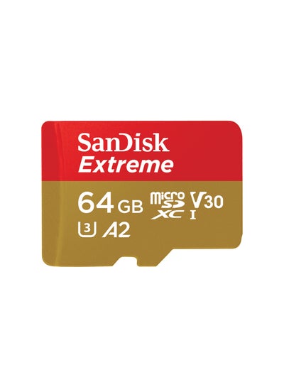 Buy Extreme microSDXC Card UHS-I A2 V30 U3 C10 - 170/80 MB/s 64.0 GB in UAE