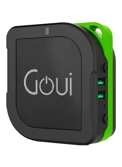 Buy Buyuni 3-In-1 Power Bank 5200 mAh + Bluetooth Speaker + Wall Charger Black/Green in Saudi Arabia