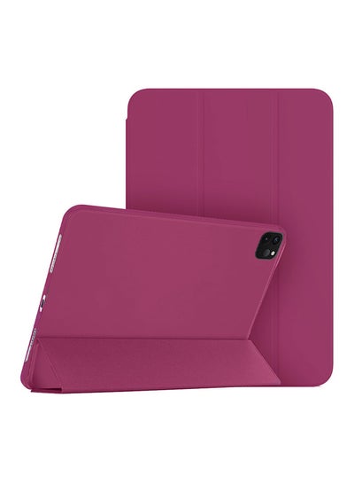 Buy iPad Pro 12.9-inch Case (2020) Leather Folio Stand Folding Cover Compatible with Apple iPad Pro 12.9" (4th) Generation Cherry in UAE