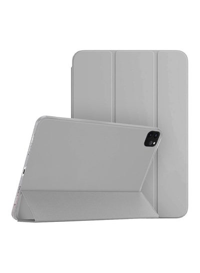 Buy iPad Pro 12.9-inch Case (2020) Leather Folio Stand Folding Cover Compatible with Apple iPad Pro 12.9" (4th) Generation Grey in Egypt