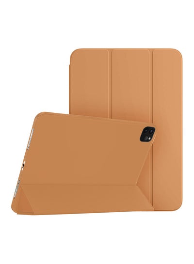 Buy iPad Pro 12.9-inch Case (2020) Leather Folio Stand Folding Cover Compatible with Apple iPad Pro 12.9" (4th) Generation Brown in UAE