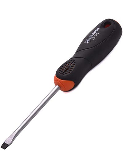 اشتري Harden - Slotted Screwdriver With Soft Handle - 5X100 mm - DMM-550355 Black & Orange 5X100 في الامارات