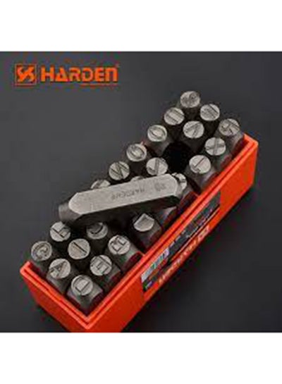 اشتري Harden - 27Pcs Steel Letters Punch - 4 mm - DMM-610864 Black & Orange 4MM*27PC في الامارات