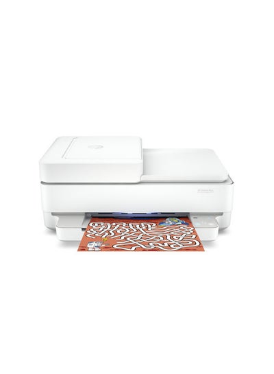Buy DeskJet Plus Ink Advantage 6475 All-in-One Printer, Wireless, Print, Copy, Scan & Fax [5SD78C] White in UAE
