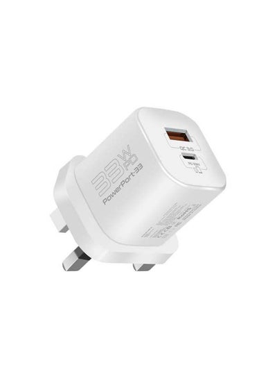 Buy 33W Power Delivery GaNFast Charging Adapter White in UAE