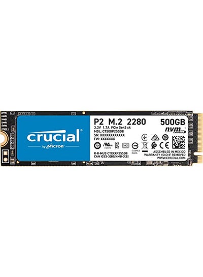 Buy P2 CT500P2SSD8 Internal SSD, Up to 2400 MB/s (3D NAND, NVMe, PCIe, M.2) 500.0 GB in Saudi Arabia