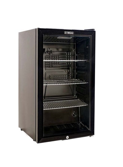 Buy Mini Glass Door Bottle Cooler Refrigerator 93.0 L 9000.0 W YCC110G Black in UAE