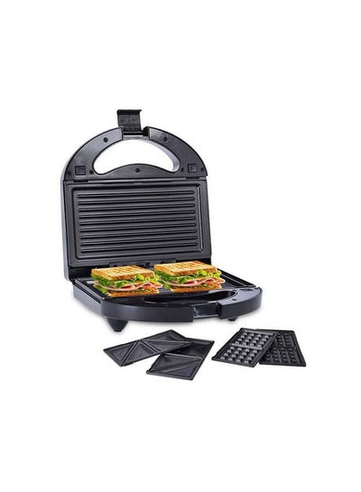 Buy 3 In 1 Multiplate Sandwich Maker 750 W OMSM2428 Black/Silver in UAE