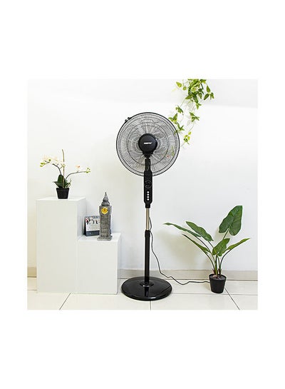 Buy Stand Fan 3 Speed 5 Leaf blade Horizontal oscillation Adjustable height and tilt setting Built in timer 60 W GF9488N Multicolour in UAE