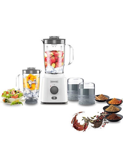 Buy Blender Smoothie Maker Blend-X Fresh   With Extra Blender Jar, Grinder Mill, Grater Mill, Ice Crush Function 2.0 L 650.0 W BLP41.H0WH White in UAE