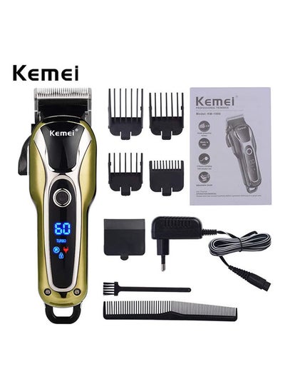 Buy Km-1990 5 In 1 Electric Rechargeable Professional Trimmer Black 18.5x5.5cm in UAE