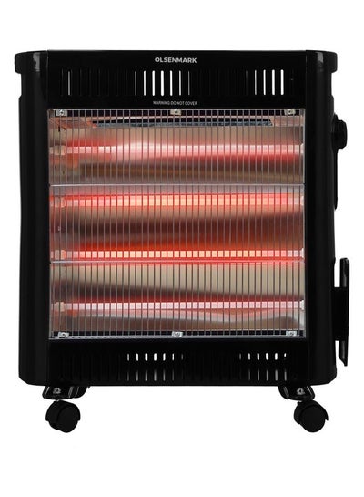 Buy Quartz Room Heater With Adjustable Power 2000.0 W OMQH1841 Black in Saudi Arabia