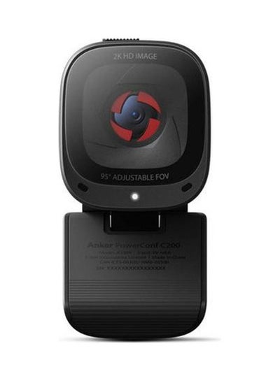 Buy C200 Webcam 2K 95 Degrees Dual Microphones Black in Saudi Arabia