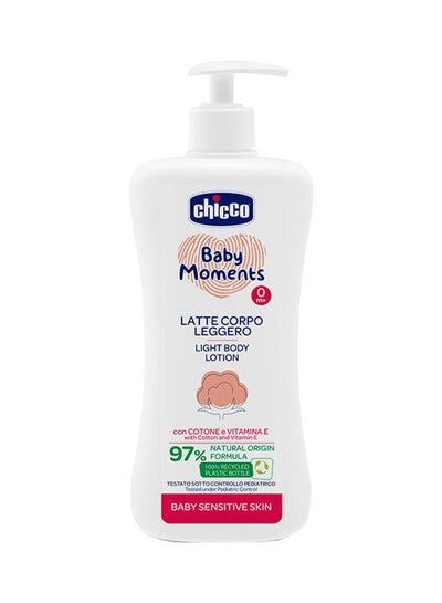 Buy Baby Moments Light Body Lotion For Baby Sensitive Skin 0M+ 500Ml in UAE