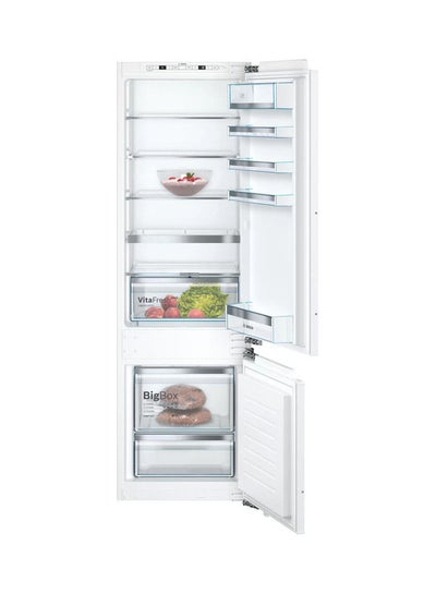 Buy Built-In Fridge With Freezer At Bottom Flat Hinge 1000 W KIS87AF3E8 White in UAE