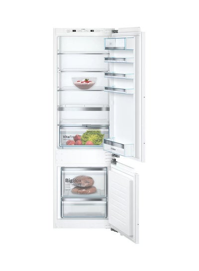 Buy Built-In Fridge With Freezer At Bottom Flat Hinge 1000 W KIS87AF3E8 White in Egypt