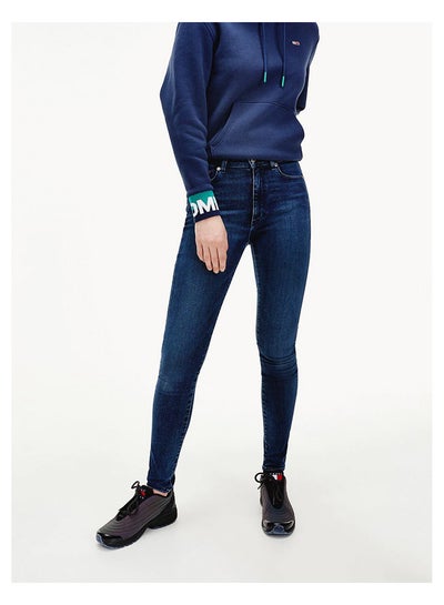 Buy High Rise Super Skinny Jeans Blue in UAE