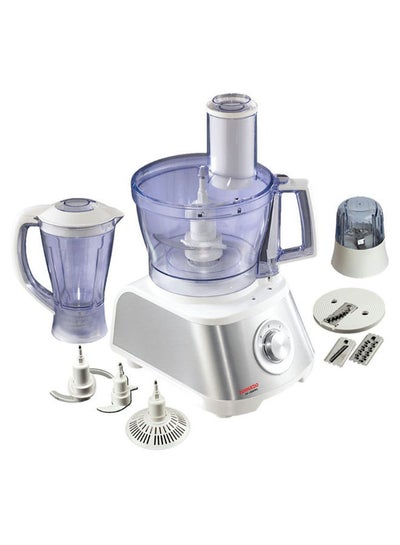 اشتري TORNADO Food Processor , 2 Liter Bowl, 1.5 Liter Blender, 2.0 L 1000.0 W FP-1000SG White في مصر