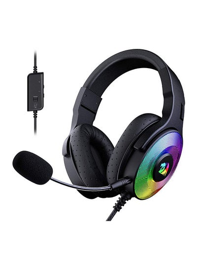 اشتري Redragon H350 Pandora Rgb Wired Gaming Headset, Dynamic Rgb Backlight - Stereo Surround-Sound - 50 Mm Drivers - Detachable Microphone, Over-Ear Headphones Works For Pc/Ps4/Xbox One/Ns-Black في مصر