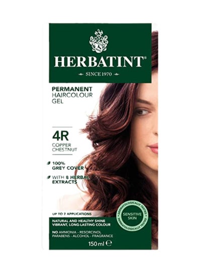 Buy Permanent Hair Color Gel 4R Copper Chestnut 150ml in UAE