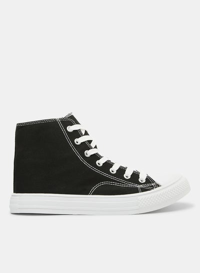 اشتري High Top Canvas Sneakers Black في الامارات