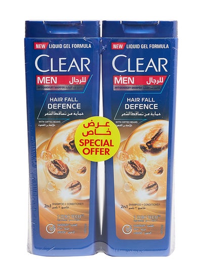 Buy Hair Fall Defence Men's Anti-Dandruff Shampoo & Conditioner 400ml Pack Of 2 in UAE