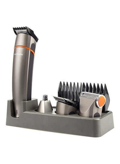 Buy 7-In-1 Rechargeable Hair Clipper-Trimmer Set for Beard/Nose/Ears Metallic Grey 550grams in UAE