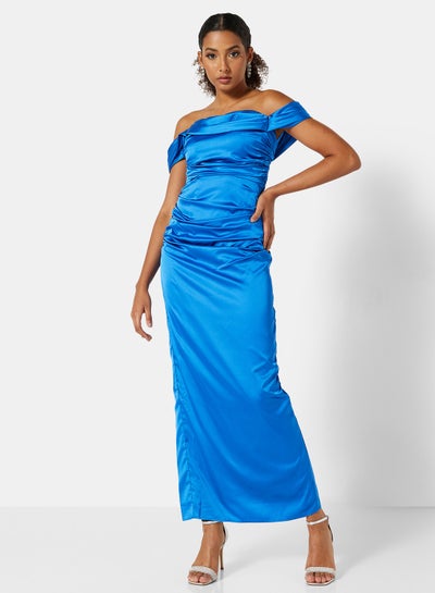 Buy Petite Sky Off-Shoulder Dress Cobalt in Egypt