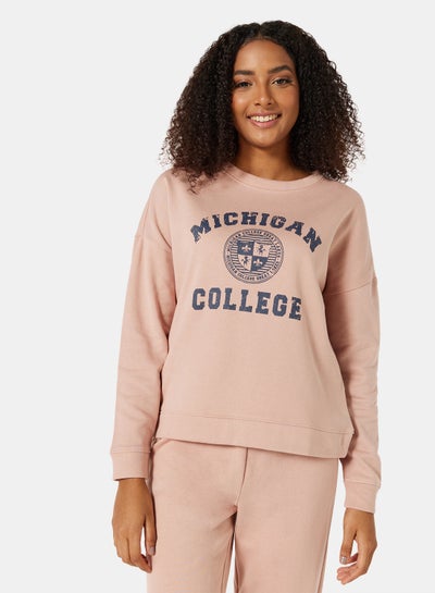اشتري Michigan College Sweatshirt وردي في السعودية