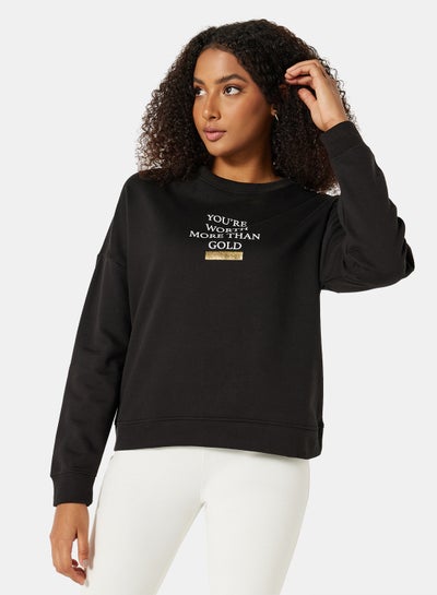 Buy Graphic Sweatshirt Black in UAE