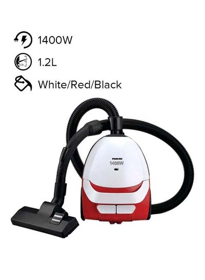 Buy Canister Hand Held Vacuum Cleaner 1.2 L 1400.0 W NVC2302A1 White/Red/Black in Saudi Arabia