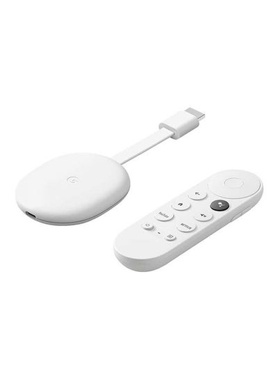 Buy Chromecast With Google TV - 4K With Remote Streaming Device Snow/White in Egypt
