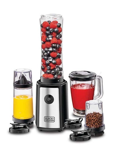 Buy 4-in-1 Compact Sports  Blender and Smoothie Maker with Citrus Juicer & Grinder Mill 300 ml 300 W SBX300BCG-B5 Black/Clear in Saudi Arabia