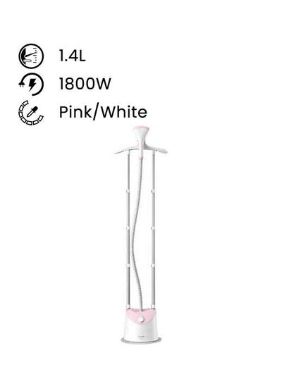 Buy Vertical Garment Steamer 1.4 L 1800 W GC485/46 Pink/White in UAE