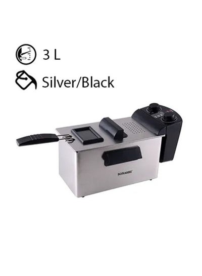 Buy Electric Deep Fryer with Stainless Steel Housing - 3.0L Capacity | Perfect for French Fries, Chicken Wings | Heat Resistant Handles for Safe Use 3 L 2100 W SDF-5011 Silver/Black in Saudi Arabia