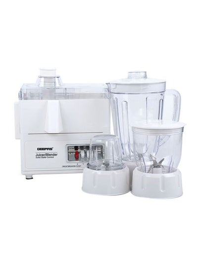 Buy 4 in 1 Food Processor & Juicer Multi-functional Smoothie Maker, Juicer, Compact Electric Blender, Chopper & Grinder 1.6L Jar, 2-Speed Pulse Function for Ice Crusher 600.0 W GSB2031-600W White in UAE