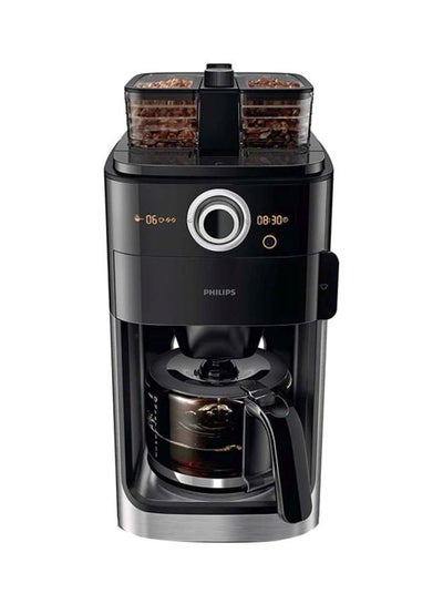 Buy Grind And Brew Coffee Machine 1.2 L 1000.0 W HD7762/00 Black/Grey in UAE