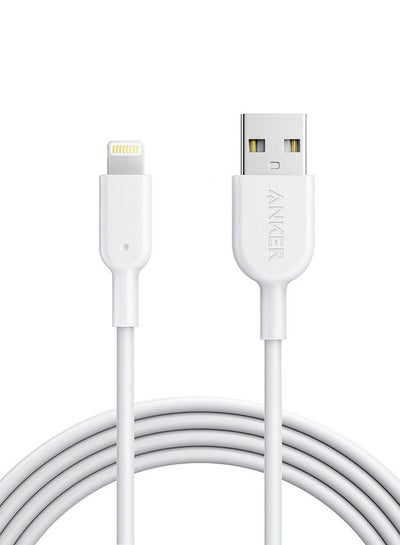 Buy Powerline II Cable (6ft) MFi Certified for iPhone 11/11 Pro/11 Pro Max/Xs/XS Max/XR/X/8/8 Plus/7/7 Plus/6/6 Plus White in UAE