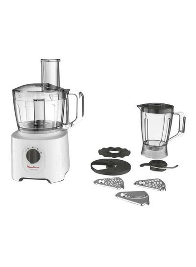 Buy EASY FORCE  Food Processor Easy To Use Ideal For Beginners 6 Attachments Over 25 Different Functions 2.4 L 800 W FP247127 White/Clear in UAE